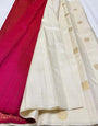 Supernal Beige Soft Silk Saree With Smart Blouse Piece