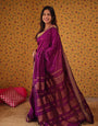 Devastating Magenta Soft Silk Saree With Mellifluous Blouse Piece