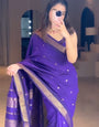 Dissemble Purple Soft Silk Saree With Excellent Blouse Piece
