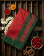 Precious Maroon Cotton Silk Saree With Serendipity Blouse Piece