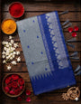 Wonderful Sky Cotton Silk Saree With Unique Blouse Piece