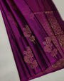 Resplendent Magenta Soft Silk Saree With Panache Blouse Piece