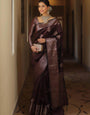 Charming Purple Soft Silk Saree With Nemesis Blouse Piece