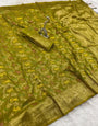 Evocative Green Soft Banarasi Silk Saree With Entrancing Blouse Piece