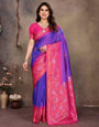 Wonderful Purple Soft Banarasi Silk Saree With Marvellous Blouse Piece