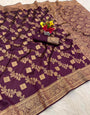 Confounding Purple Soft Silk Saree With Marvellous Blouse Piece