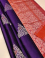 Majesty Purple Soft Silk Saree With Dulcet Blouse Piece