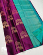 Refreshing Purple Soft Silk Saree With Ravishing Blouse Piece