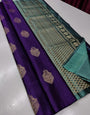 Conflate Purple Soft Silk Saree With Seraphic Blouse Piece