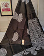 Admirable Black Soft Silk Saree With Smart Blouse Piece