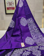 Stunning Purple Soft Silk Saree With Lissome Blouse Piece