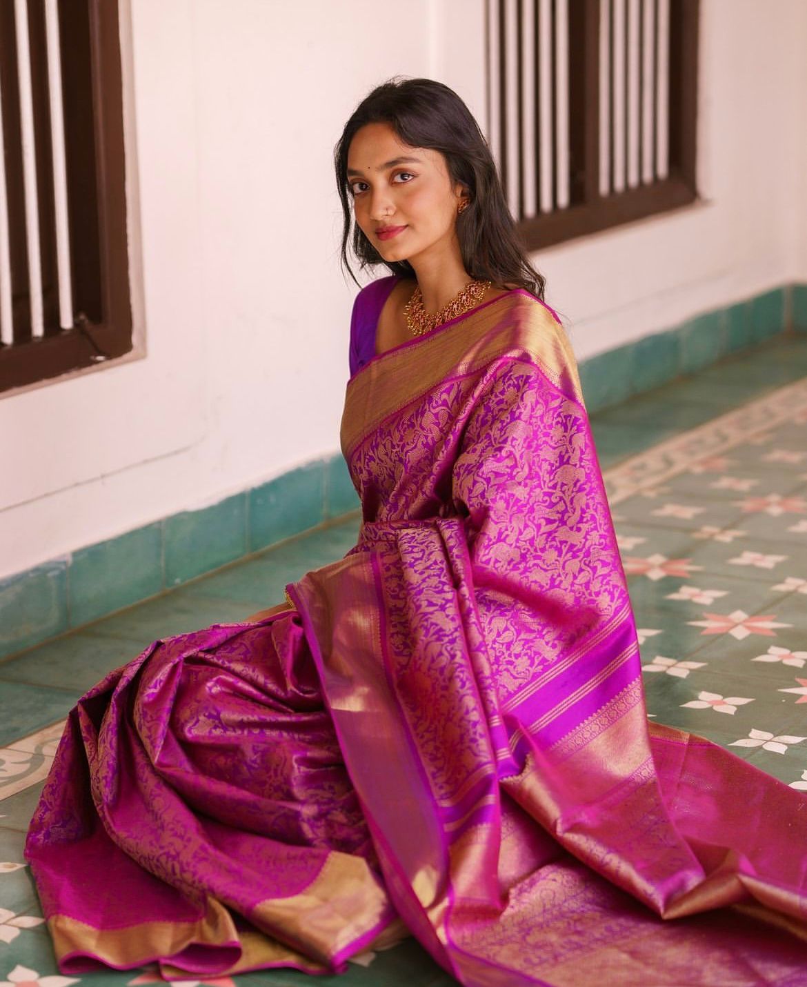 Serendipity Magenta Soft Silk Saree With Desuetude Blouse Piece