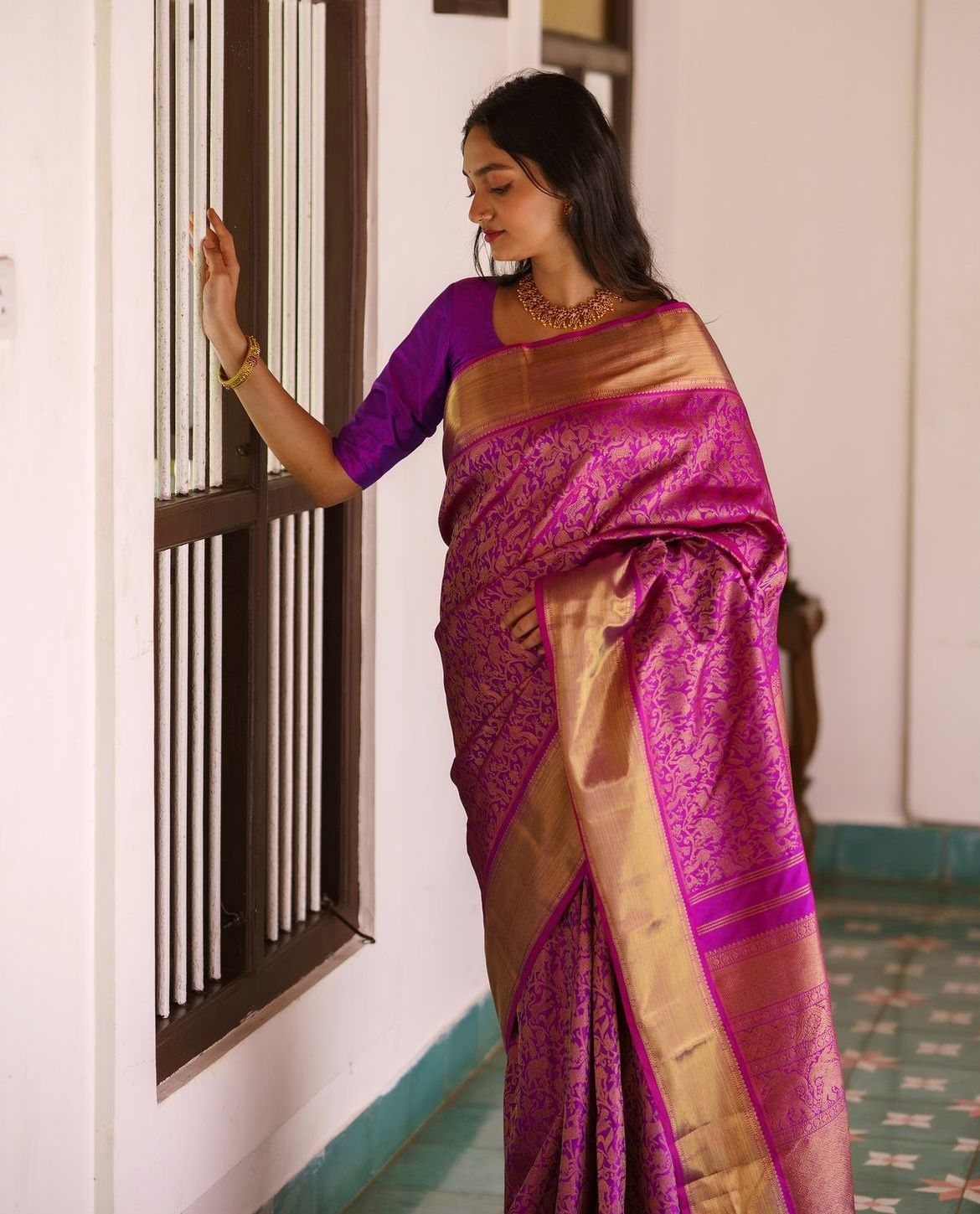 Serendipity Magenta Soft Silk Saree With Desuetude Blouse Piece