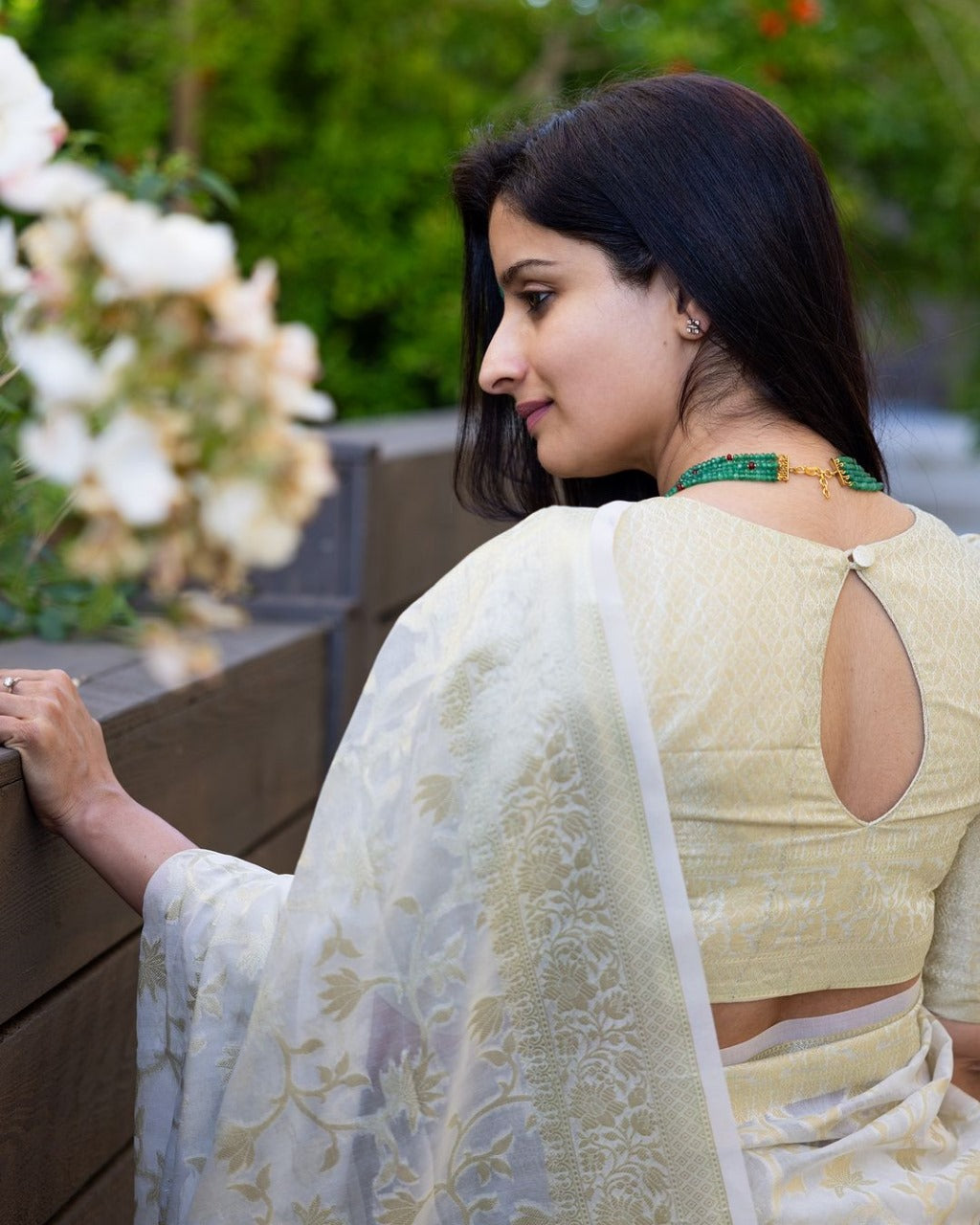 Classy Beige Cotton Silk Saree With Elegant Blouse Piece