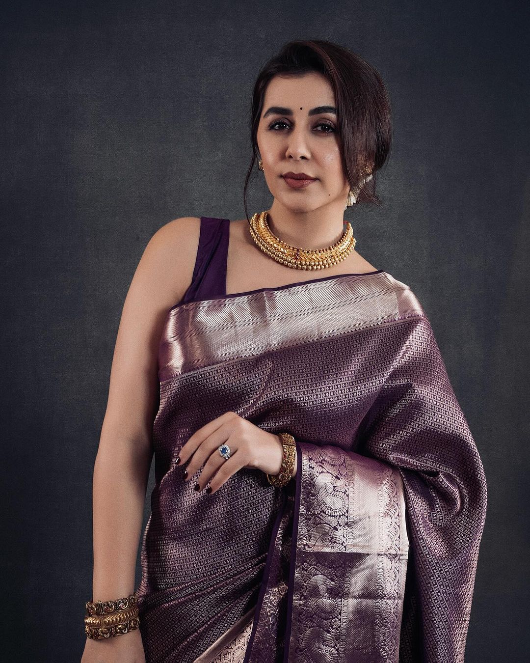 Ratatouille Purple Soft Silk Saree With Lagniappe Blouse Piece