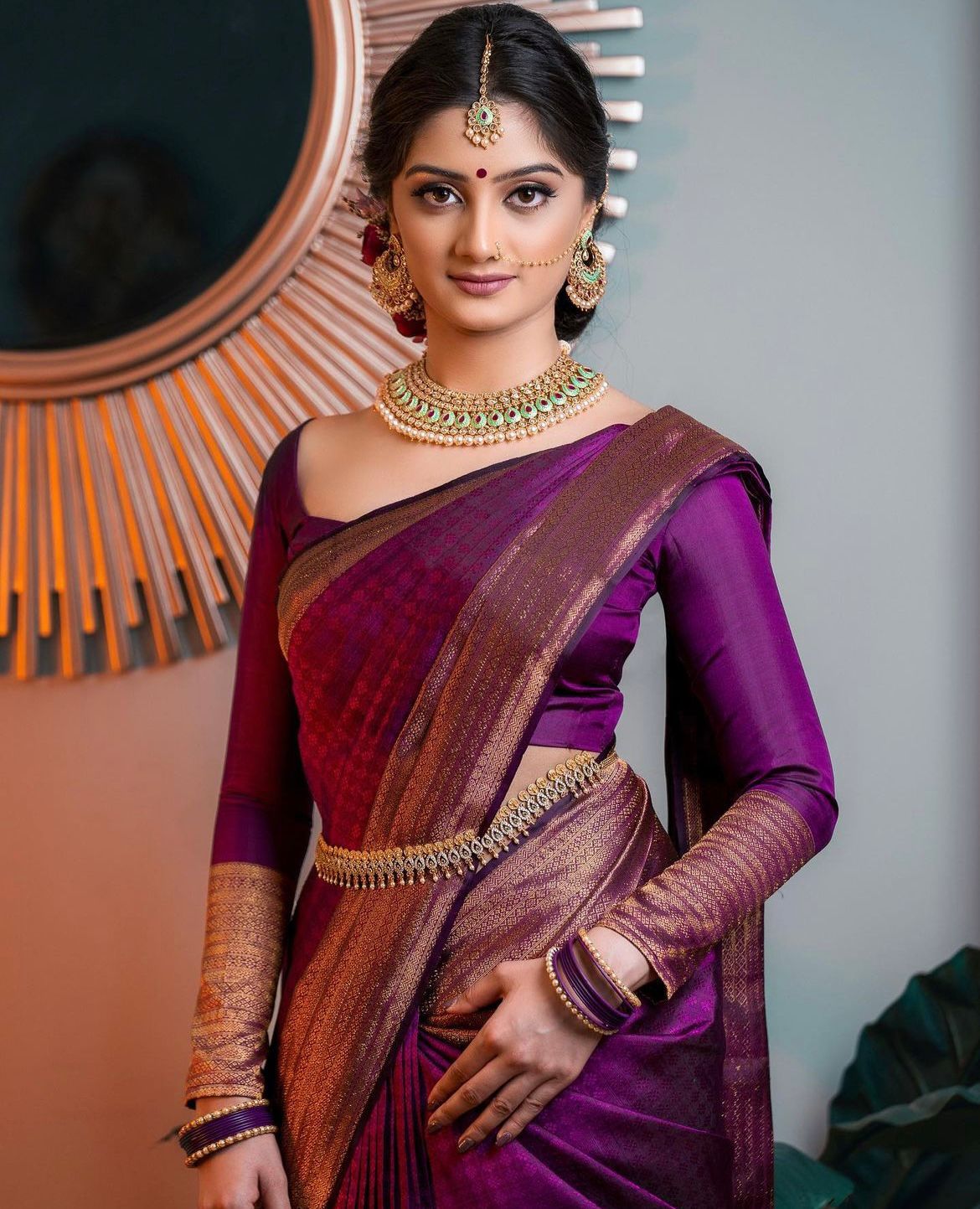 Zephyr Purple Soft Silk Saree With Amazing Blouse Piece