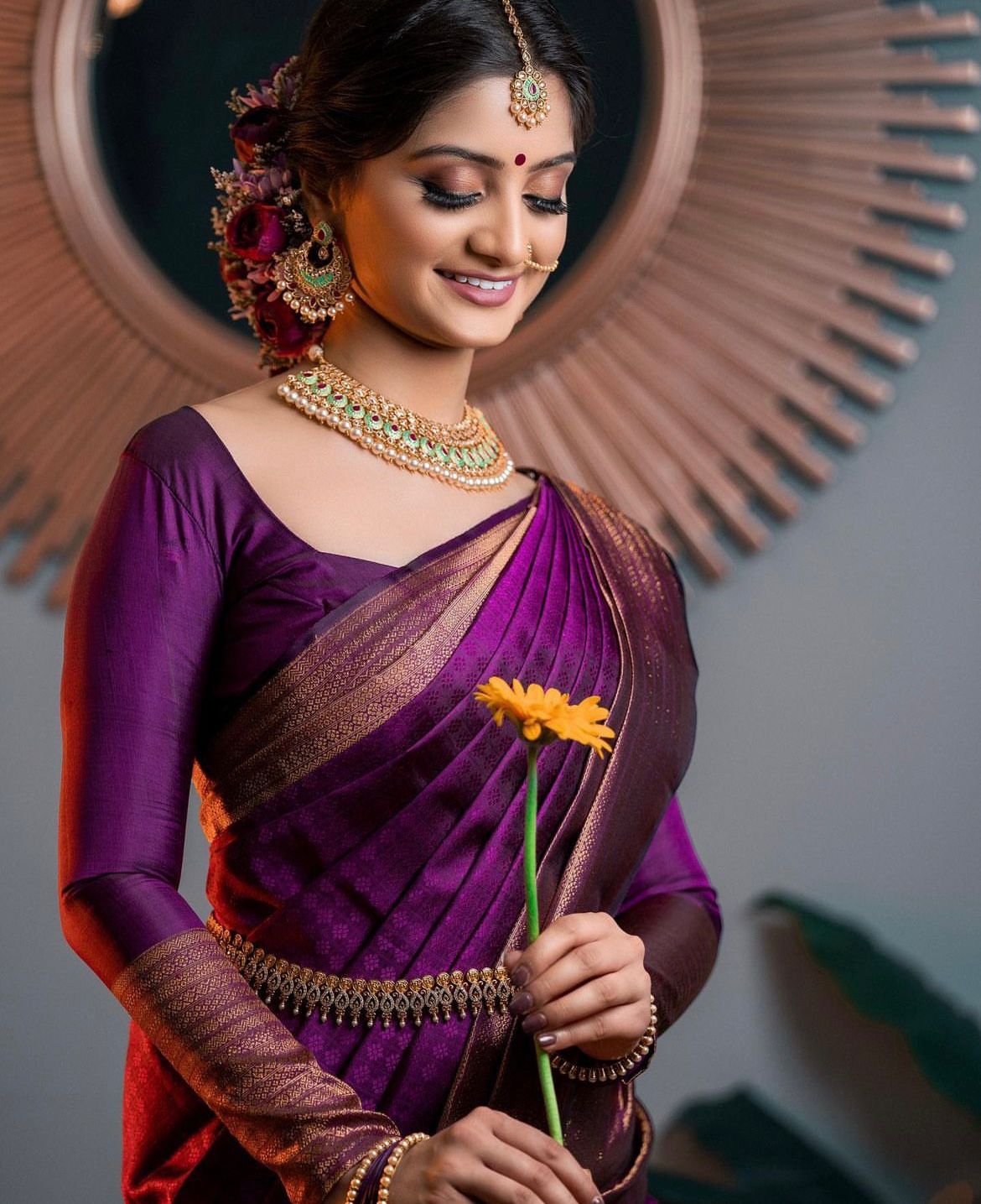 Zephyr Purple Soft Silk Saree With Amazing Blouse Piece