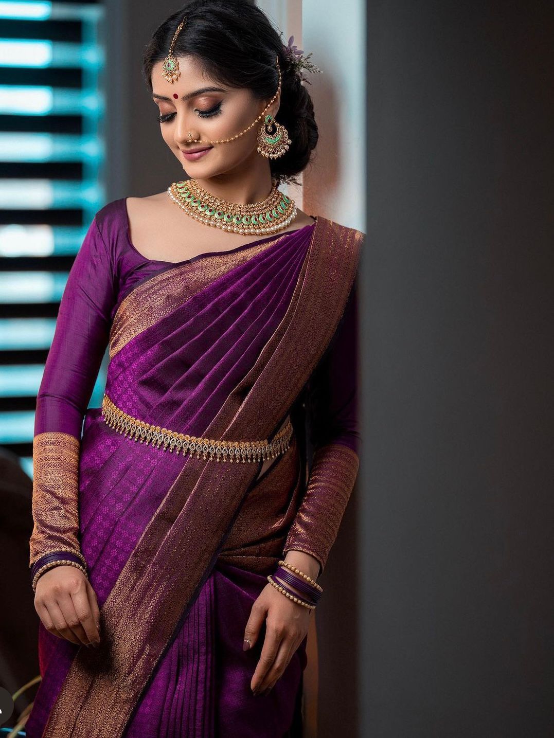 Zephyr Purple Soft Silk Saree With Amazing Blouse Piece