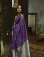 Staring Purple Soft Banarasi Silk Saree With Classy Blouse Piece