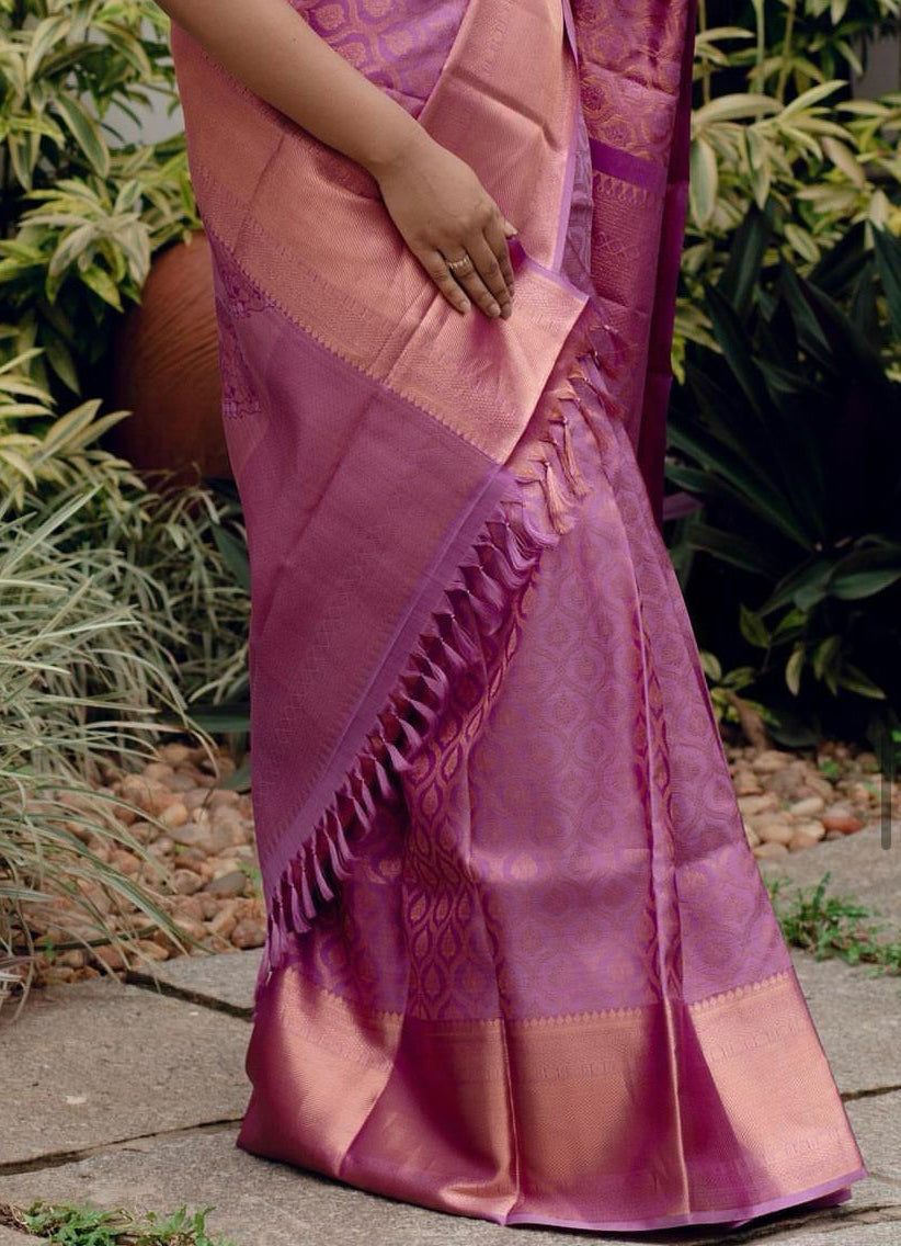 Adorable Pink Soft Silk Saree With Forbearance Blouse Piece