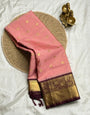 Nebula Baby Pink Soft Silk Saree With Smashing Blouse Piece