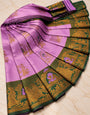 Chatoyant Pink Pure Banarasi Silk Saree With Evocative Blouse Piece