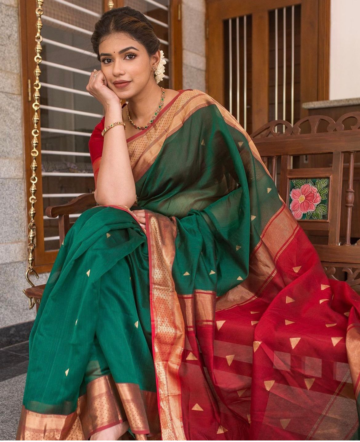 Surpassing Green Soft Silk Saree With Zephyr Blouse Piece