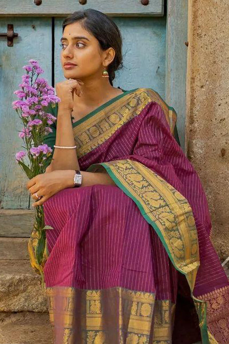 Unequalled Dark Pink Soft Silk Saree With Smart Blouse Pieced