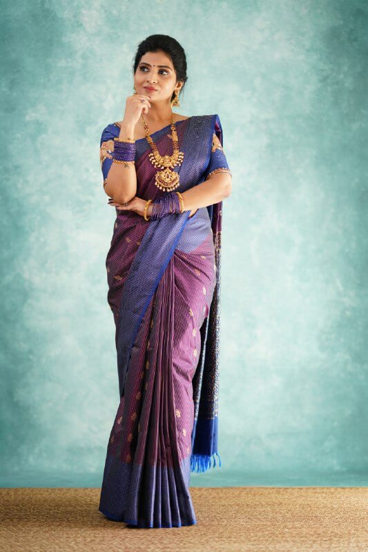 Ethereal Purple Soft Silk Saree With Dulcet Blouse Piece