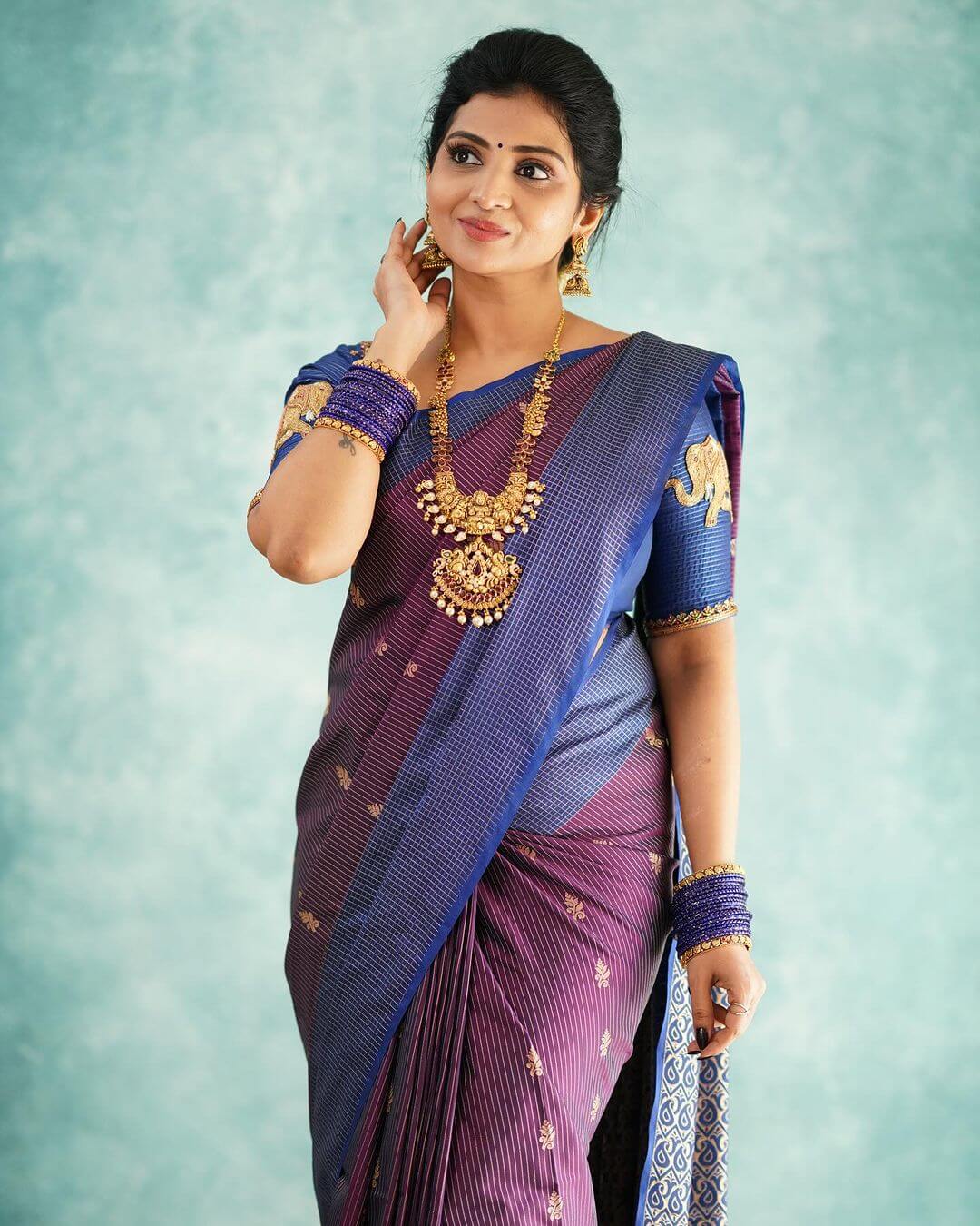 Ethereal Purple Soft Silk Saree With Dulcet Blouse Piece