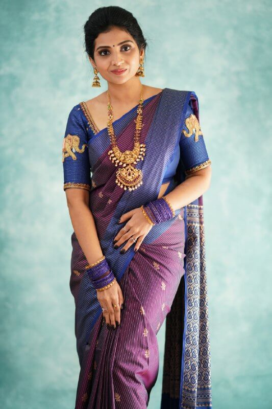 Ethereal Purple Soft Silk Saree With Dulcet Blouse Piece