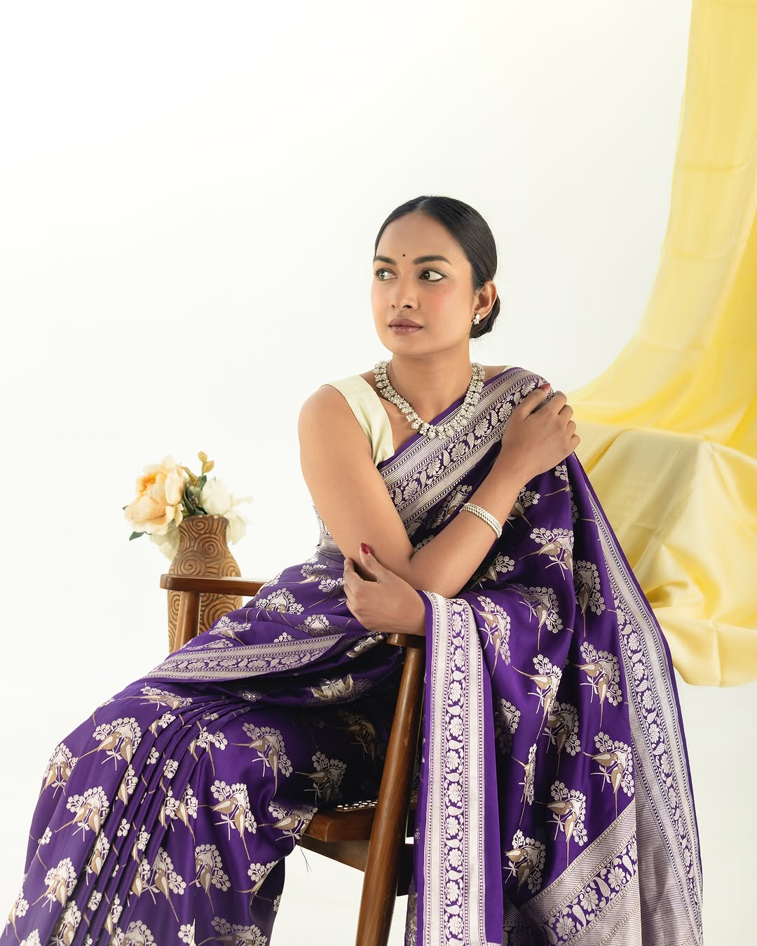 Exemplary Purple Soft Silk Saree With Effulgent Blouse Piece