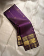 Angelic Purple Soft Banarasi Silk Saree With Fragrant Blouse Piece