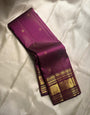 Lovely Wine Soft Banarasi Silk Saree With Enchanting Blouse Piece