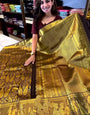 Inspiring Brown Soft Banarasi Silk Saree With Winsome Blouse Piece