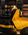 Assemblage Black Soft Banarasi Silk Saree With Girlish Blouse Piece