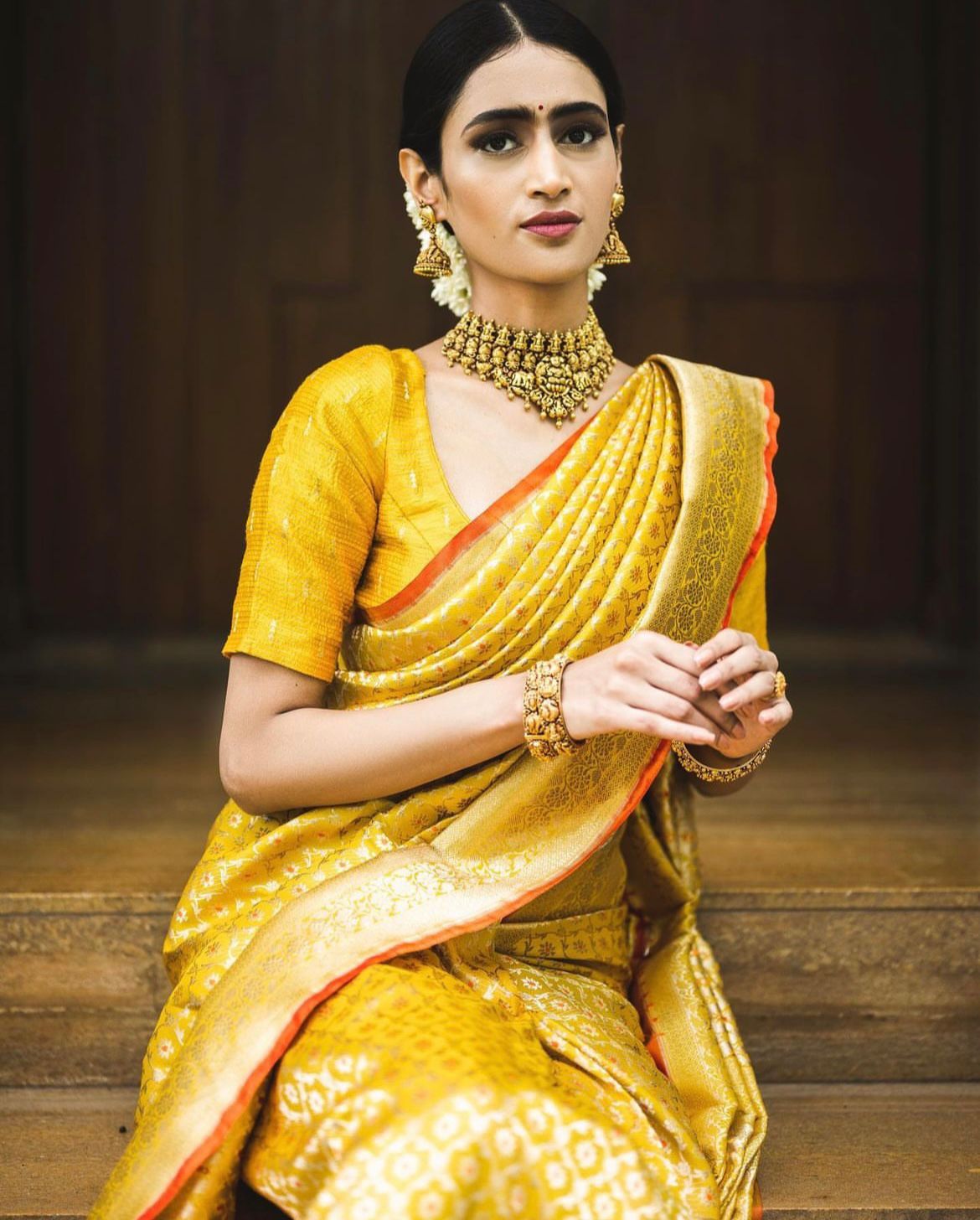 Smart Yellow Soft Silk Saree With Gorgeous Blouse Piece