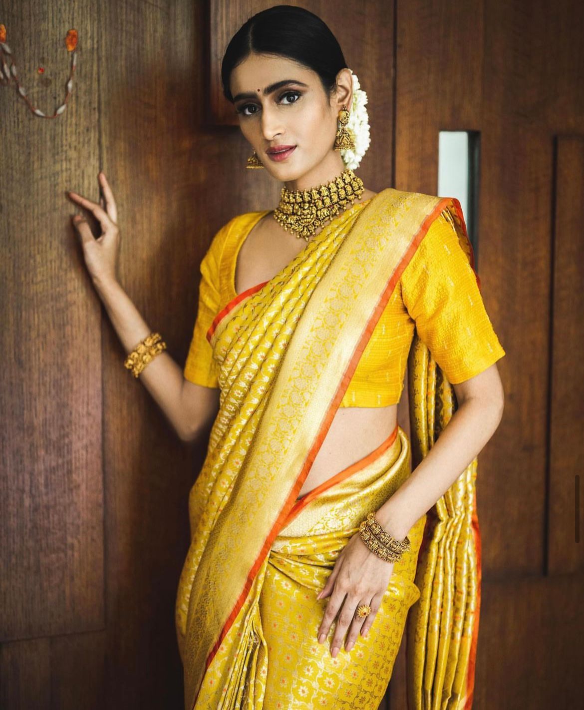 Smart Yellow Soft Silk Saree With Gorgeous Blouse Piece