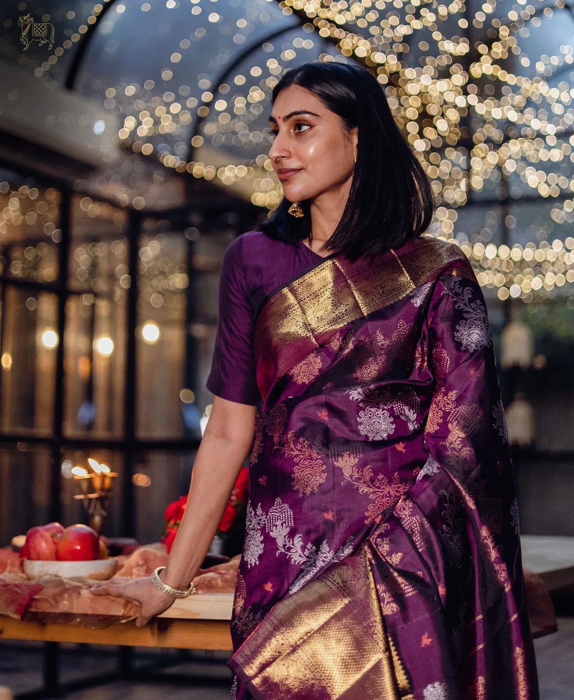 Prodigal Purple Soft Silk Saree With Nectarous Blouse Piece