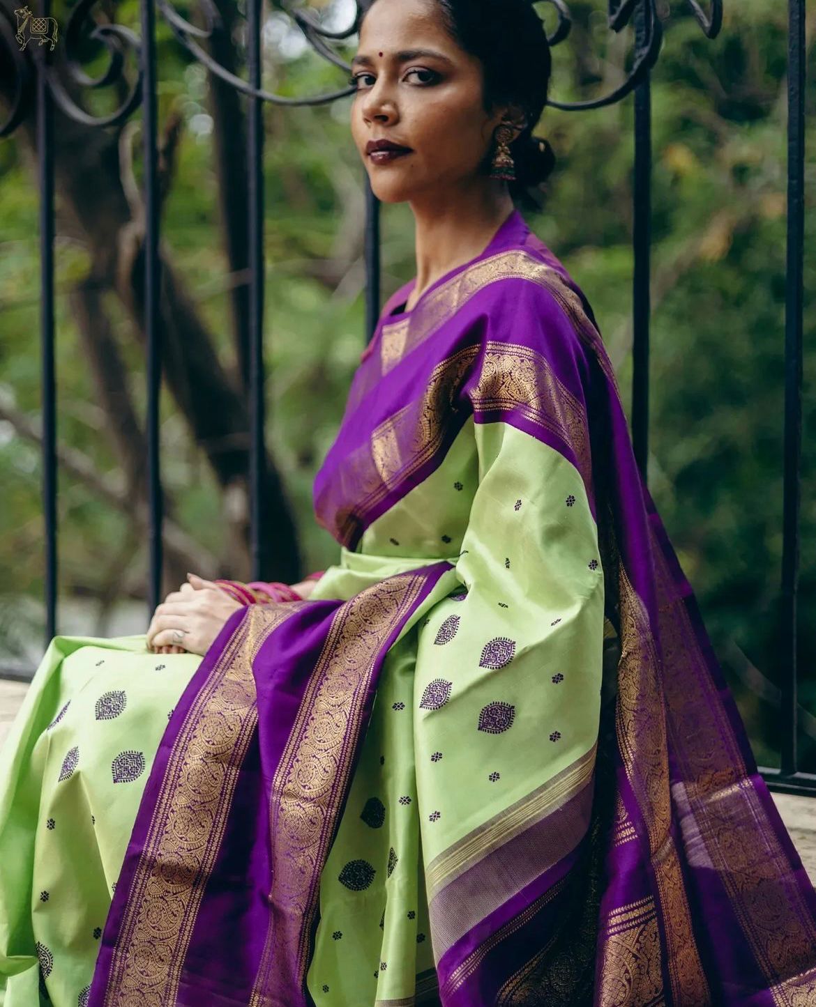 Exceptional Pista Soft Silk Saree With Invaluable Blouse Piece