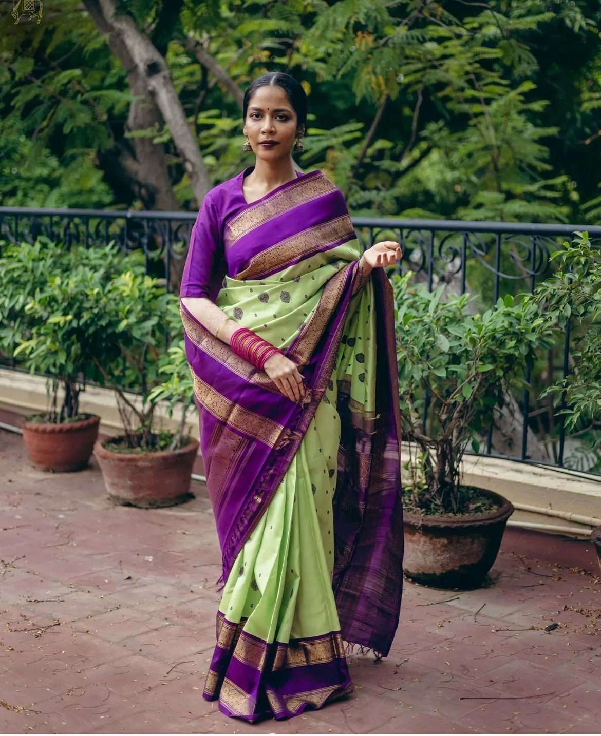 Exceptional Pista Soft Silk Saree With Invaluable Blouse Piece