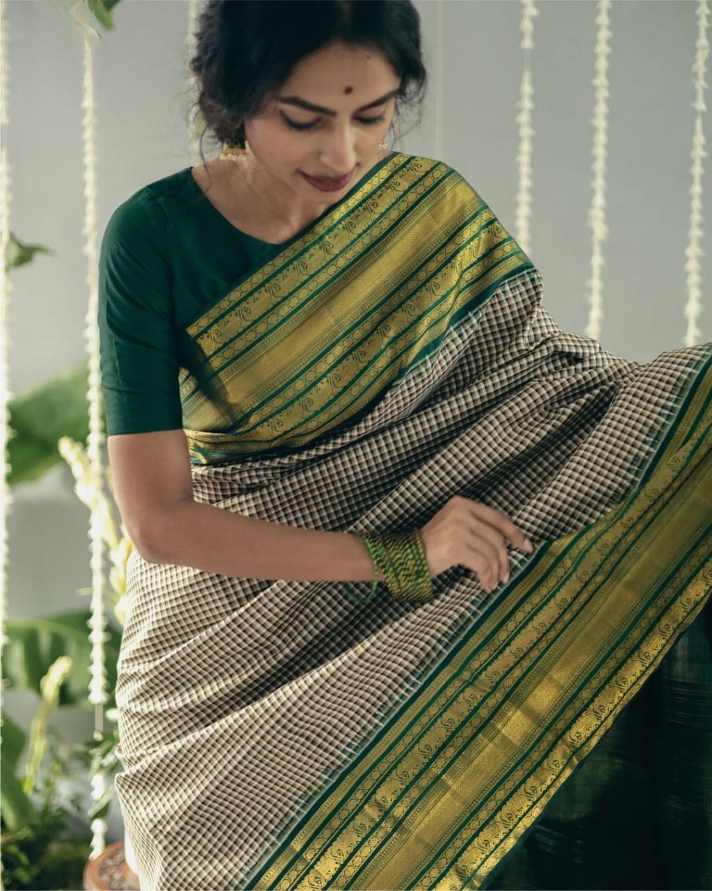 Flattering Grey Soft Silk Saree With Desultory Blouse Piece