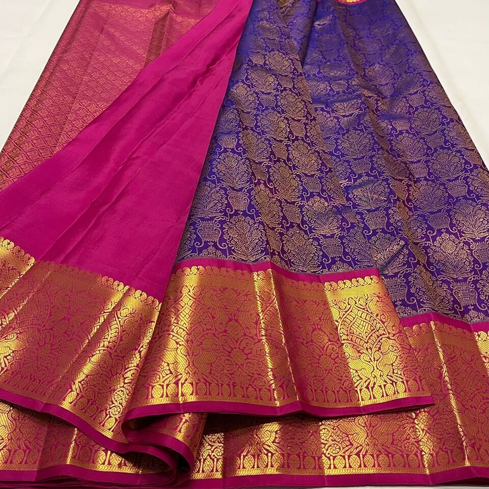 Groovy Purple Soft Banarasi Silk Saree With Embellished Blouse Piece