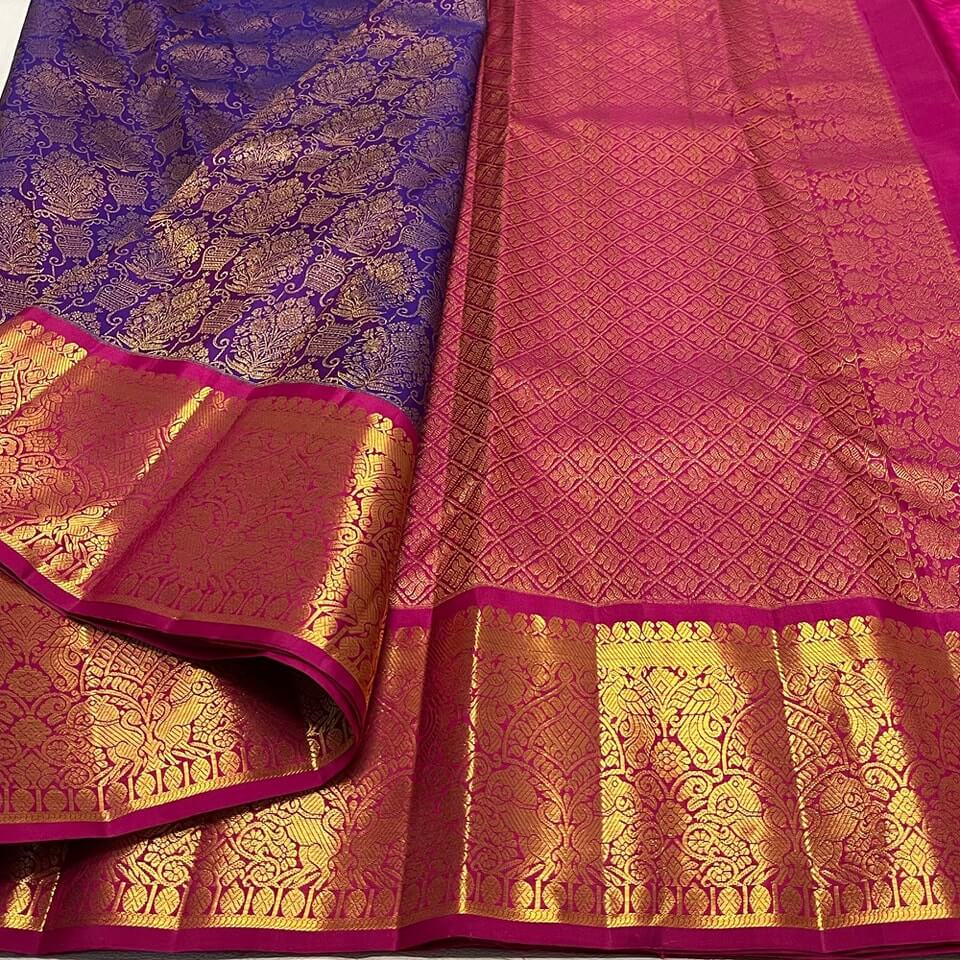 Groovy Purple Soft Banarasi Silk Saree With Embellished Blouse Piece