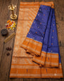 Magnificat Blue Pure Banarasi Silk Saree With Murmurous Blouse Piece