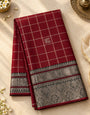 Ethnic Maroon Pure Banarasi Silk Saree With Desuetude Blouse Piece