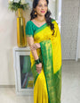 Propinquity Lemon Soft Silk Saree With Enthralling Blouse Piece