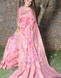 Vibrant Pink Pashmina Saree With Lagniappe Blouse Piece