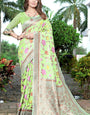 Propinquity Pista Pashmina Saree With Smashing Blouse Piece