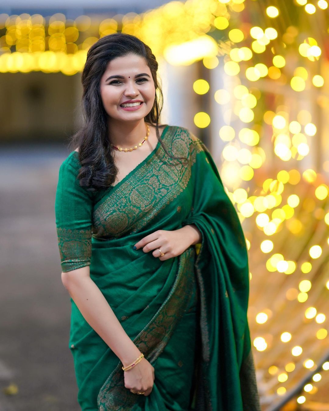 Admirable Green Soft Banarasi Silk Saree With Panache Blouse Piece